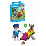 Cumpara ieftin Playmobil - Jucarie de rol Plimbarea animalelor cu locomotiva
