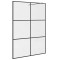 vidaXL Paravan de duș walk-in negru 140x195 cm sticlă ESG transparentă
