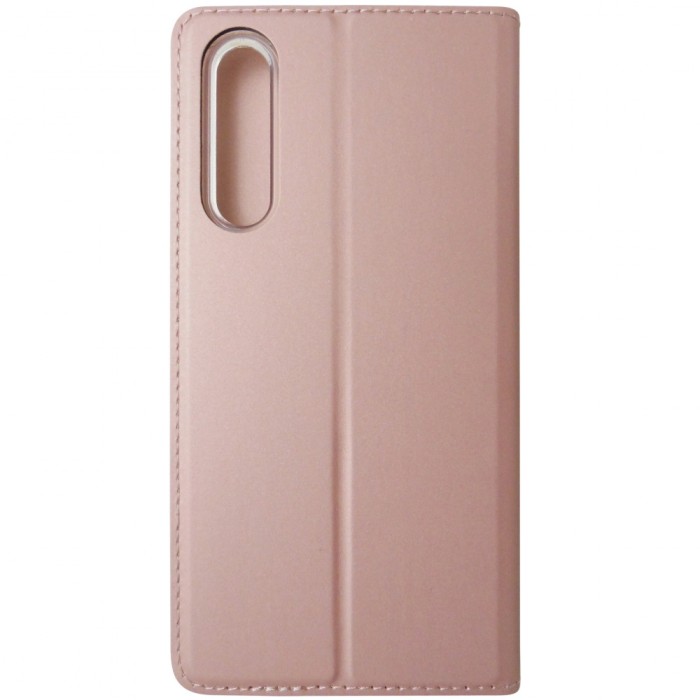 Husa tip carte cu stand Magnet Skin roz auriu pentru Huawei P30