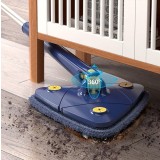 Mop cu cap Triunghiular, Reglabil, Rotire 360, Albastru, 1 rezerva extra