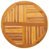 vidaXL Blat de masă rotund, &Oslash;70x2 cm, lemn masiv de acacia 4004249