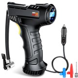 Mini Compresor Auto Portabil Tip Pistol, Linomag&reg;, Cablu 3m, 10 BAR / 150 PSI, Display Digital, Lampa LED