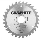 Disc fierastrau circular cu carbura 165 x 30 mm, 30 dinti, Graphite