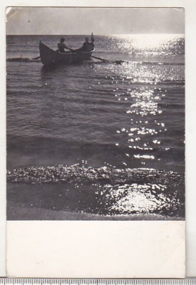 bnk cp Mamaia - Cu barca in larg - uzata foto