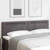 Tăblie cap Pe perete cu headboard Manual Gri 180 cm PVC
