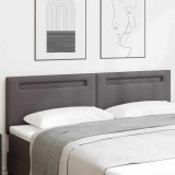 VidaXL Tăblie de pat design simplu gri 180 cm piele ecologică