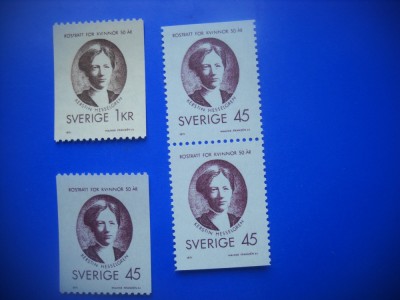 HOPCT TIMBRE SUEDIA MNH 1129 DREPTUL LA VOT -FEMEILOR -4 VAL 1971-NESTAMPILAT foto