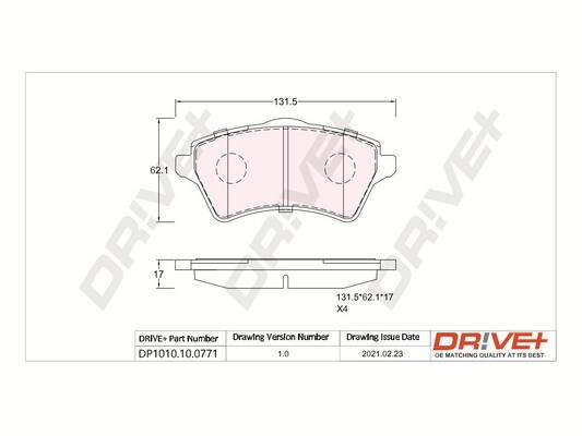 Dr!ve+ DP1010.10.0771 set placute frana,frana disc
