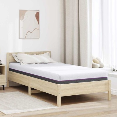 vidaXL Saltea Alb și gri 90 x 200 cm Spumă cu Memorie 4106326 foto