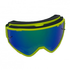 Ochelari unisex ski, snowboard, ciclism, rama verde, lentila multicolora, O22GM