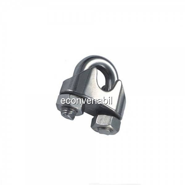 Set 100 Bride metalice cleme de prindere cablu otel 3mm Set 100 Bride metalice cleme de prindere cablu otel 3mm