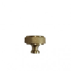 Buton de mobilier industrial canelat auriu 3 cm