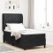 vidaXL Pat cu arcuri cu saltea cu headboard Negru 100 x 200 cm Catifea 3340864