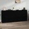 Gossi servante, 2 piese, negru, lemn prelucrat