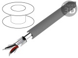Cablu Alpha Essential C&amp;C 2x2x20AWG PVC 300V Gri &Icirc;nchis