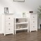 Gossi servante, 2 buc., alb, 40x35x80 cm, lemn masiv de pin
