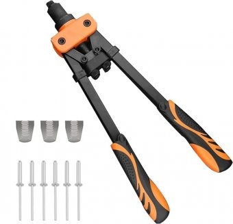 Pistol profesional pop nituri 3.2, 4.0, 4.8mm, lungime 330mm