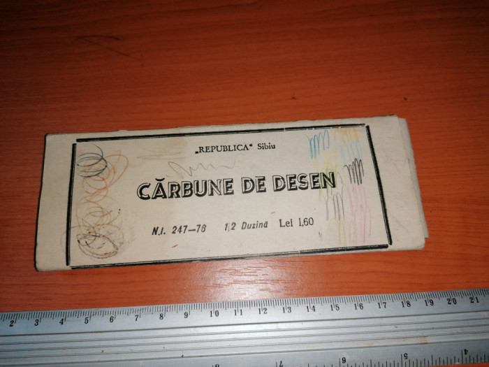CUTIE VECHE CARBUNE DE DESEN - REPUBLICA SIBIU
