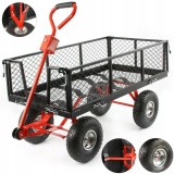 Cumpara ieftin Cărucior de gradina metalic pliabil de transport, capacitate 400Kg XM85261