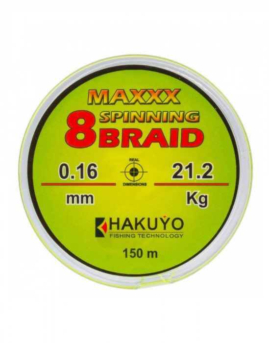 Fir textil MAXX SPINNING 8 BRAID Hakuyo, 150m, 0.08 mm