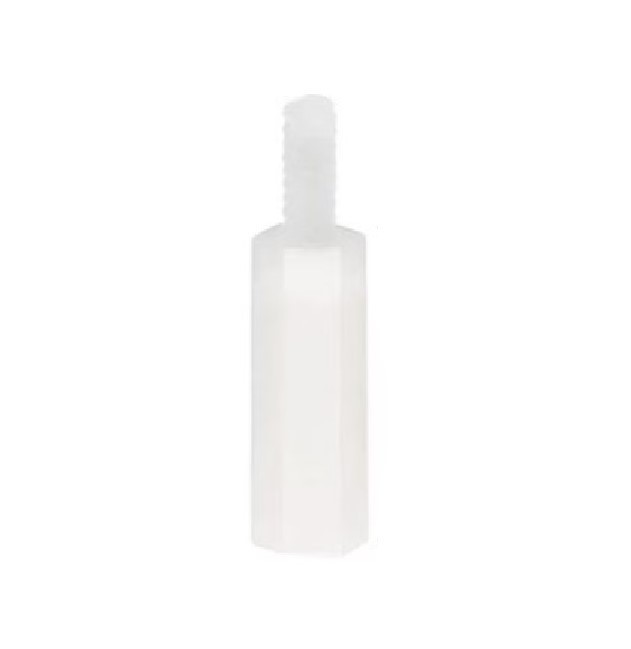 Set 20 distantieri hexagonali nylon M2.5, 25+6mm, alb, izolatori, pentru PCB si electronica