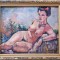 Vasile VARGA (1921-2005)-Nud culcat, pictură &icirc;n ulei