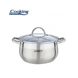 Semioala cu capac Amira Cooking By Heinner, Inox, 24 x 13.5 cm, 6.1 L