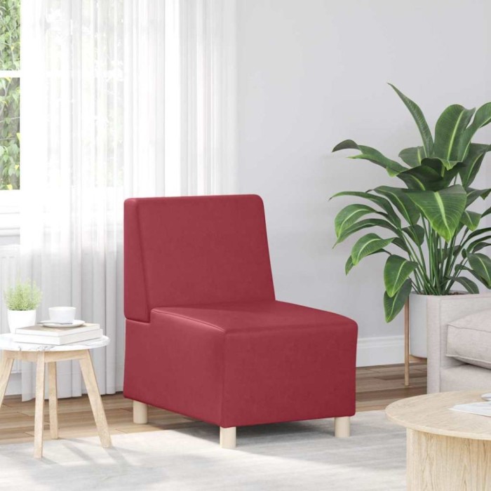 vidaXL Unitate Sofa Modulară Fără Brațe bordo 55 x 74 x 82 cm