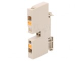 Bornă cu Arc Bej 6mm2 2 Piste 1 Borne