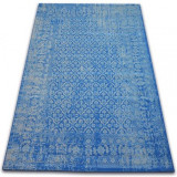 Covor Vintage Flori 22209/543 albastru, 120x170 cm, Dreptunghi, Polipropilena