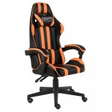 VidaXL Scaun de racing, negru și portocaliu, piele ecologică