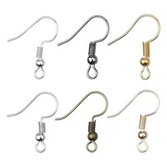 Set 120 carlige pentru cercei Ruix, 19 X 18 mm, metal, multicolor