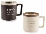 Cumpara ieftin Set 2 cani portelan maro crem Mama's, Papa's Coffee &Oslash; 9 cm x 9,5 H, 400 ml
