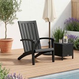 Cumpara ieftin Scaun Adirondack de gradina, negru, polipropilena