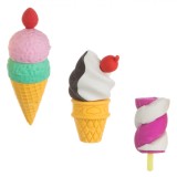 Set Radiere 3D, Model &Icirc;nghețată și Marshmallow, Multicolor, 3 Bucăți, Oem