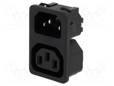 Conector alimentare AC SCHURTER soclu tată/mamă 10A 250VAC IEC 60320