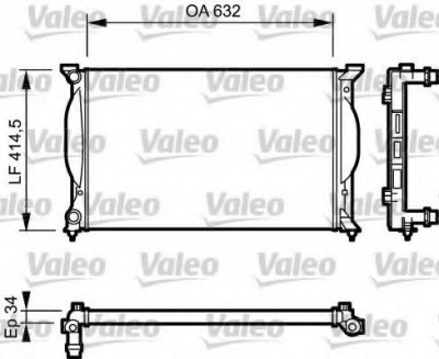 Radiator, racire motor AUDI A4 Avant (8ED, B7) (2004 - 2008) VALEO 732963 foto