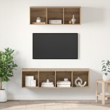 vidaXL Set dulap TV cu raft 2 pcs stejar artizanal 37 x 37 x 142.5 cm