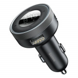 Baseus Enjoy Car LED Wireless 2x USB / Mufă De 3,5 Mm &Icirc;ncărcător MP3 Bluetooth 5.0 3.4A Negru (CCLH-01)