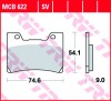 Placute Frana Fata TRW MCB622 Yamaha FZR 500 Genesis 90-94, FZR 600 90-95, TDM 850 96-01, VMX 1200 V-Max