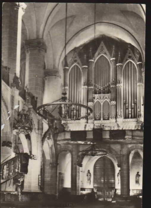 CPI B12912 CARTE POSTALA - BRASOV. BISERICA NEAGRA. ORGA SI AMVONUL
