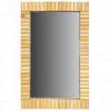 Oglinda dreptunghiulara Rea Boho KLNA-MR01 rama lemn 55 cm