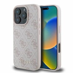 Husa originala Guess iPhone 16 Pro Max Hardcase 4G Classic, roz, GUHCP16XG4GFPI foto