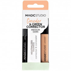 Set Perfect Match, anticearcan lichid 4 g si corector anti-acneic 2 g, Nr 02 Medium-Dark, Magic Studio