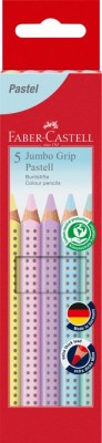 CREIOANE COLORATE 5 CULORI PASTEL JUMBO GRIP FABER-CASTELL foto