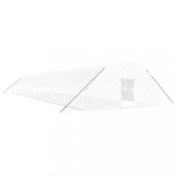Cumpara ieftin Sera cu cadru din otel, alb, 144 m&sup2;, 24x6x2,85 m