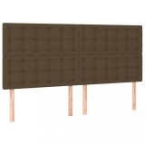 Cumpara ieftin Tăblii de pat, 4 buc, maro &icirc;nchis, 80x5x78/88 cm, textil
