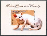 SIERRA LEONE 2004 FAUNA ANIMALE DOMESTICE PISICI, Nestampilat