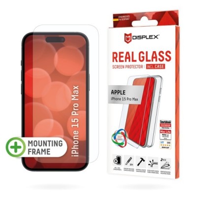 Folie pentru iPhone 16 Pro Max - Displex Real Glass + Case - Clear foto