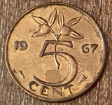 C50 - Moneda foarte veche - Olanda - 5 centi - 1967